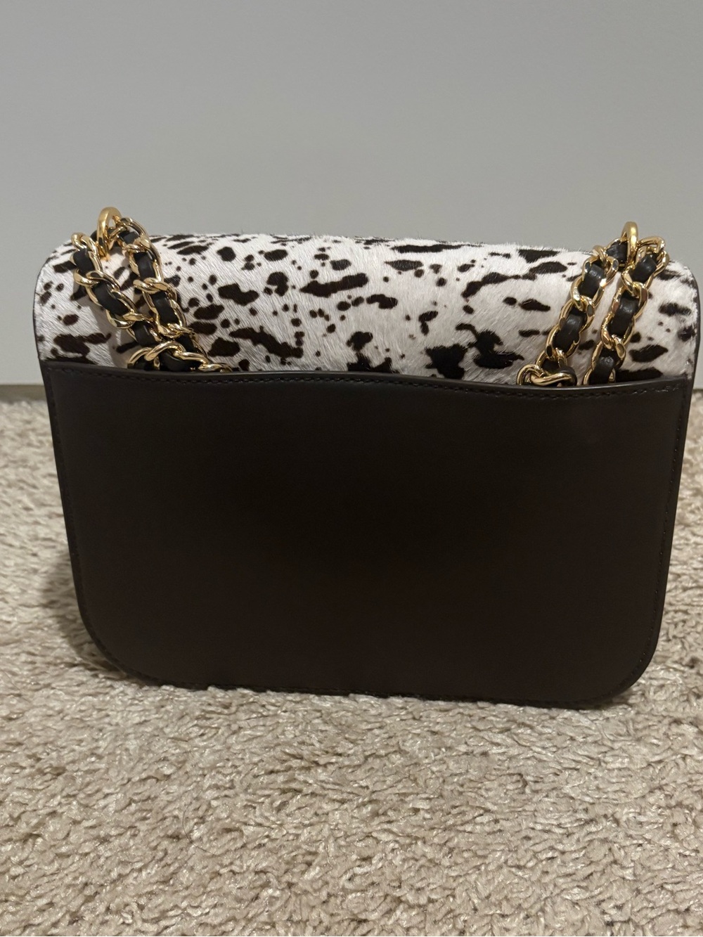 Tory Burch Black & White Speckled Chain Crossbody with Gold Hardware - Picture 2 of 3